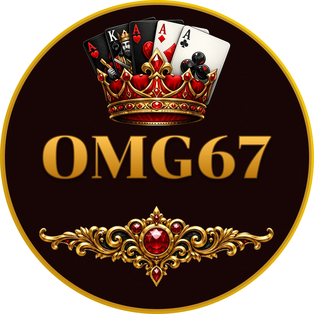 Glamorous casino woman holding playing cards with vibrant chips and neon lights representing the thrilling live casino experience at OMG67 Malaysia